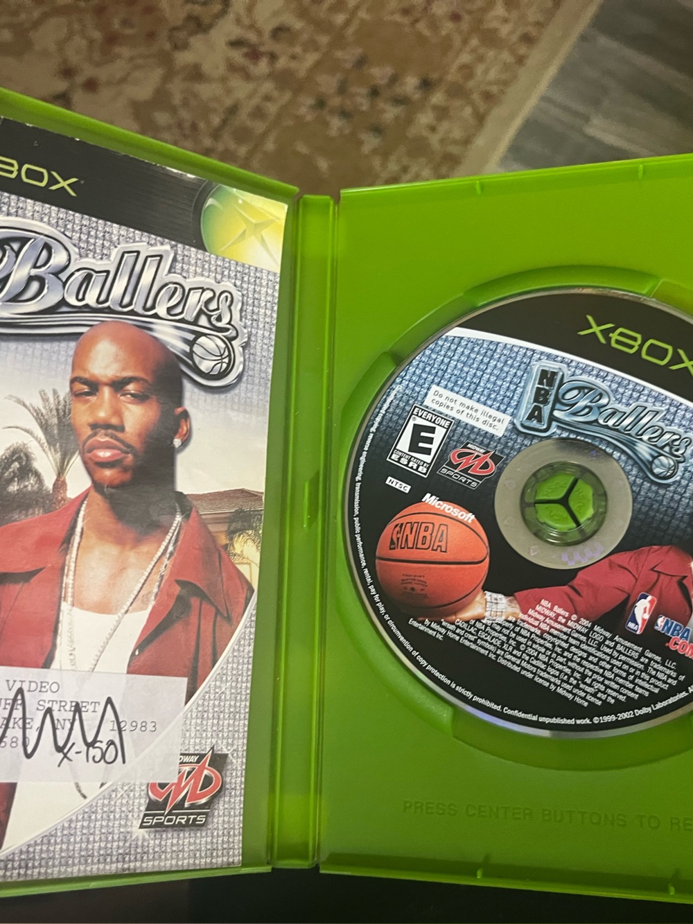 NBA Ballers (2004) Microsoft Xbox Sports Basketball Game Complete in Box (CIB)